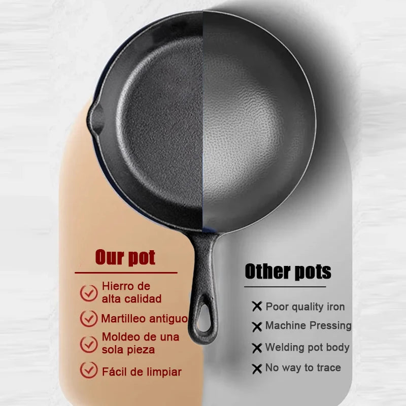 Feature Eco Friendly 3 Piece Cast Iron Cookware Set Skillets