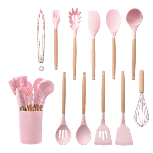 Feature Silicone Kitchen Utensil Set Nonstick Spatula Tools