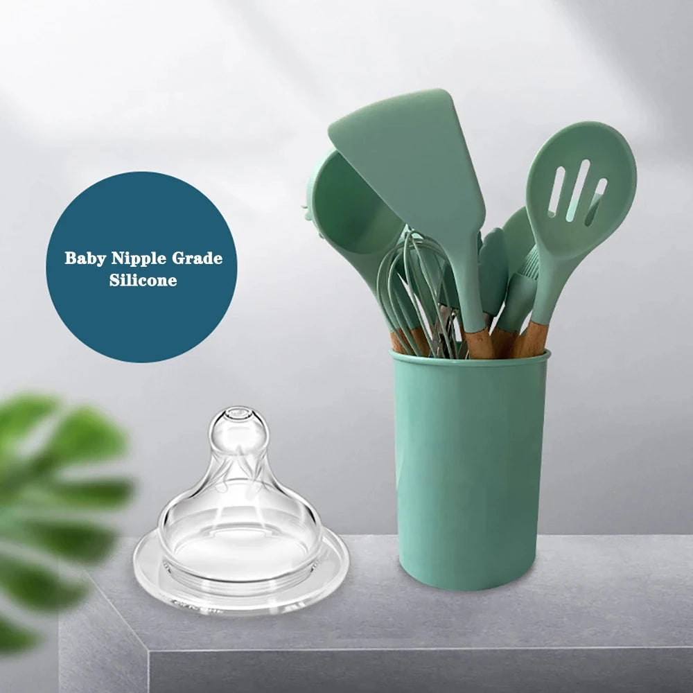 Feature Silicone Kitchen Utensil Set Nonstick Spatula Tools