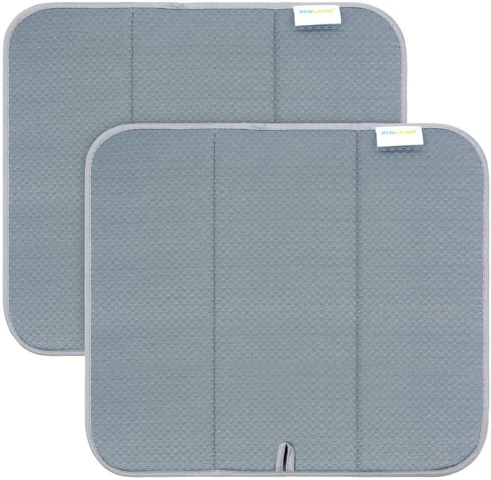 SINLAND Microfiber Dish Drying Mat Ultra Absorbent 2 Pack