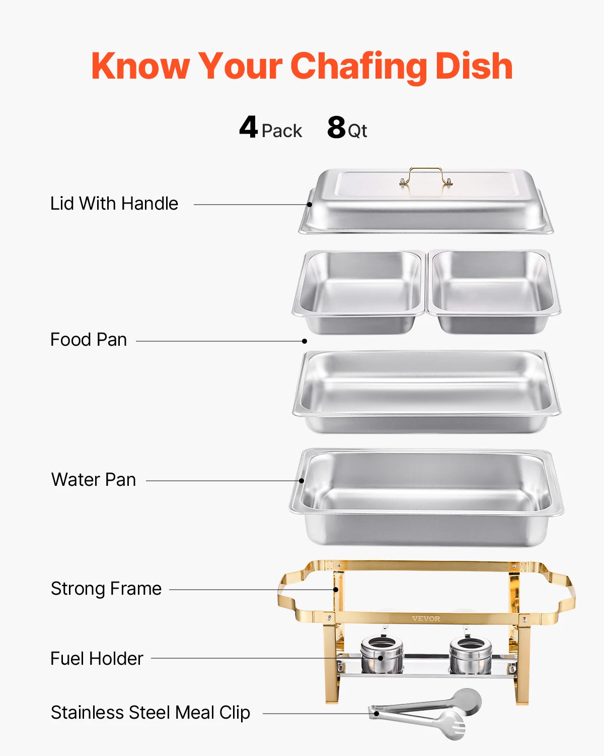 SucceBuy Chafing Dish Buffet Set Stainless Steel Chafer
