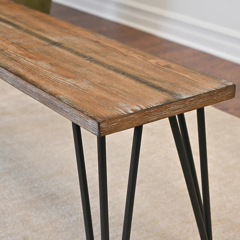 AZIAMOR Aryven Industrial Kitchen Bistro Table Bench Stool