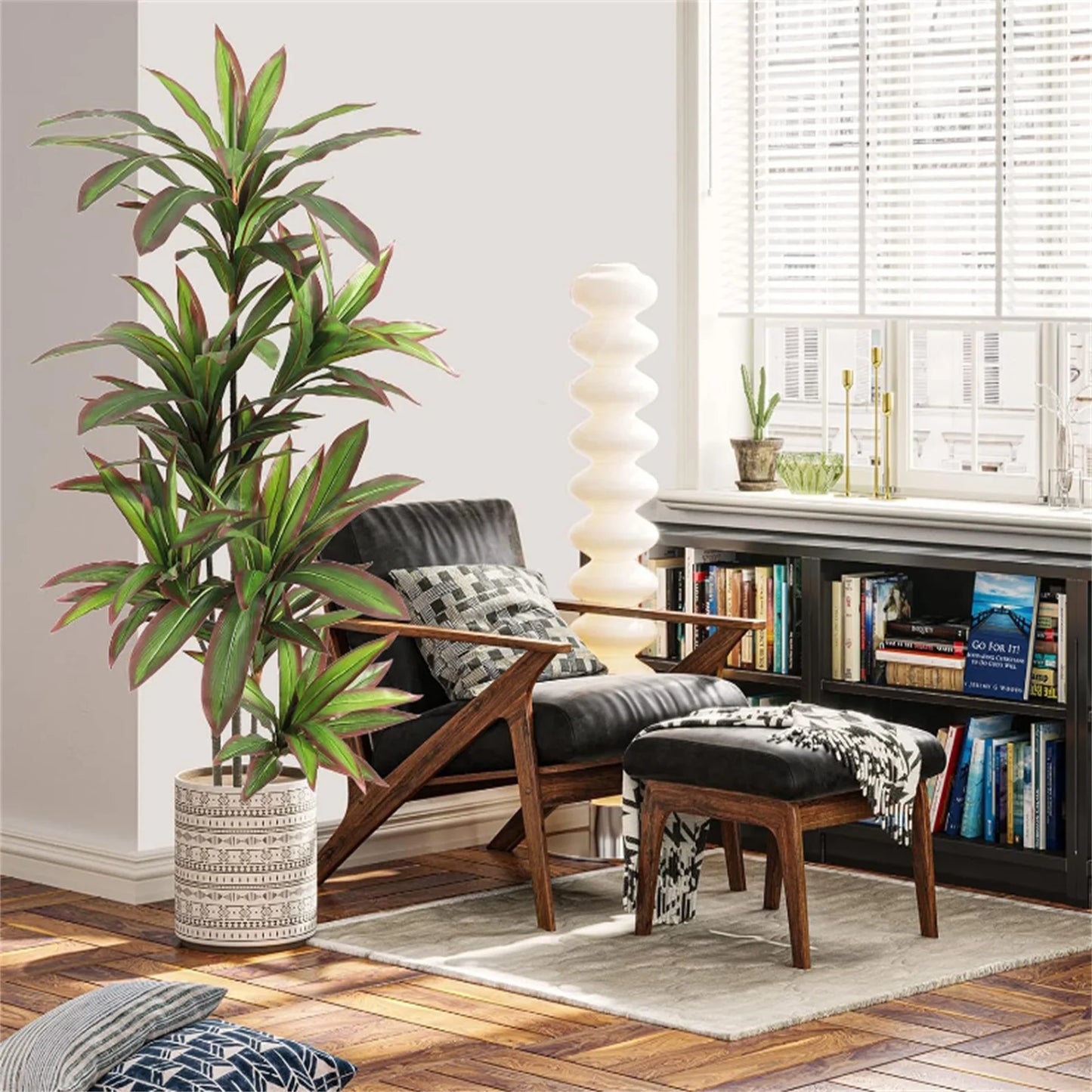 Artificial Dracaena Plant In Pot With Adjustable Branches