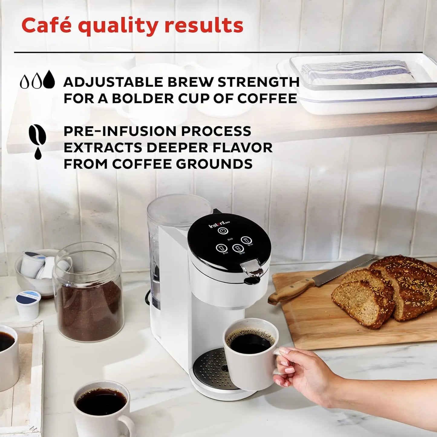 Iosn K Cup Pod Compatible Single Serve Coffee Maker Bold