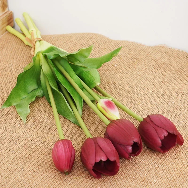 Zhejiang Silicone Real Touch Five Head Tulip Bouquet