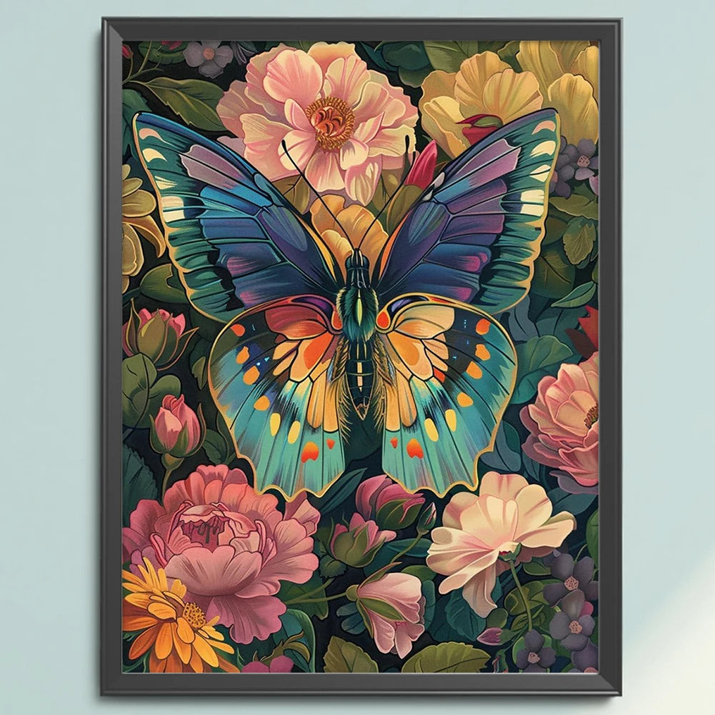 Shunmaii Bead Embroidery Kit Flower Cross Stitch Wall Decor