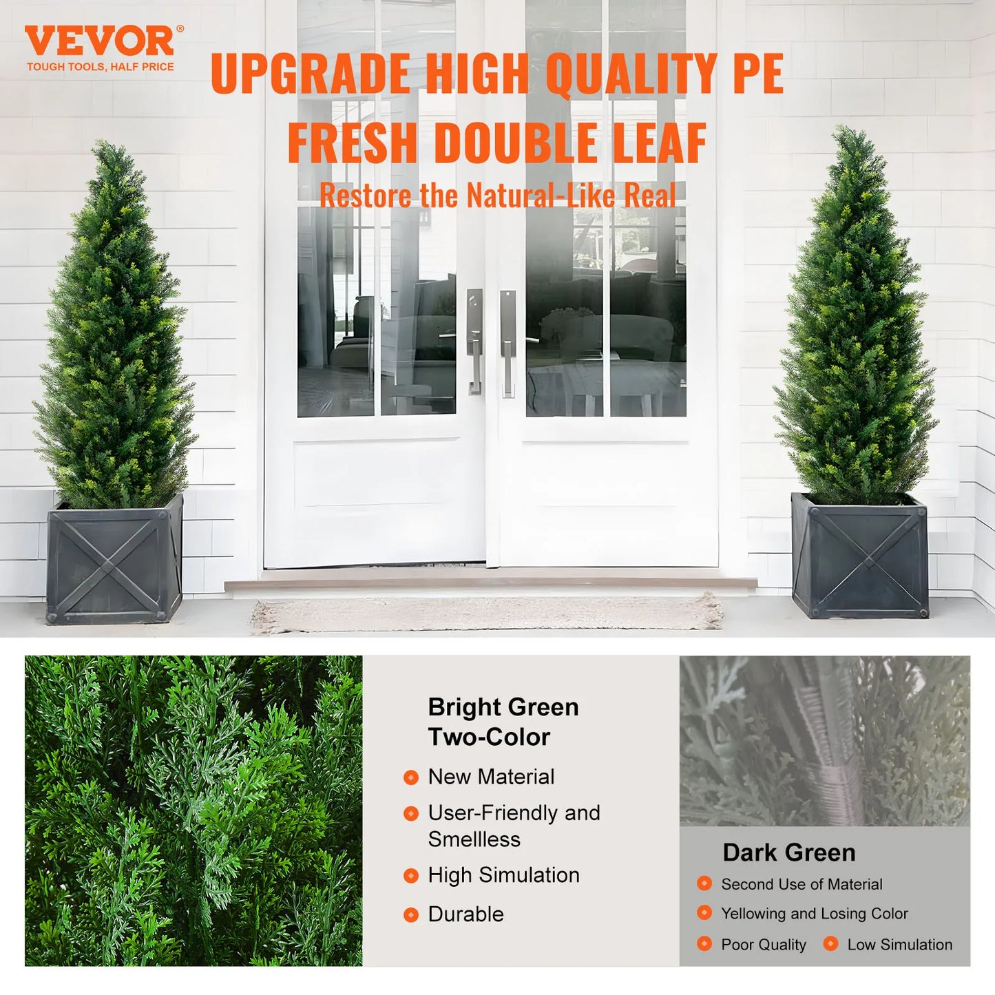 SucceBuy Artificial Cedar Topiary Tree For Home And Outdoor