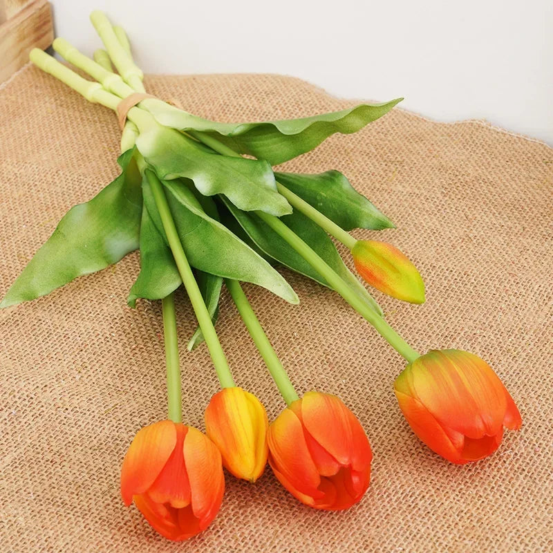 Zhejiang Silicone Real Touch Five Head Tulip Bouquet