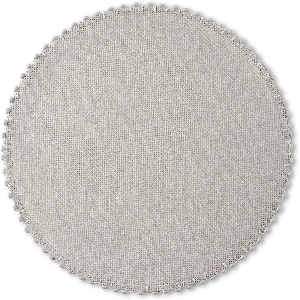 XMSJ Waterproof Woven Paper Placemat Set with Wooden Beads