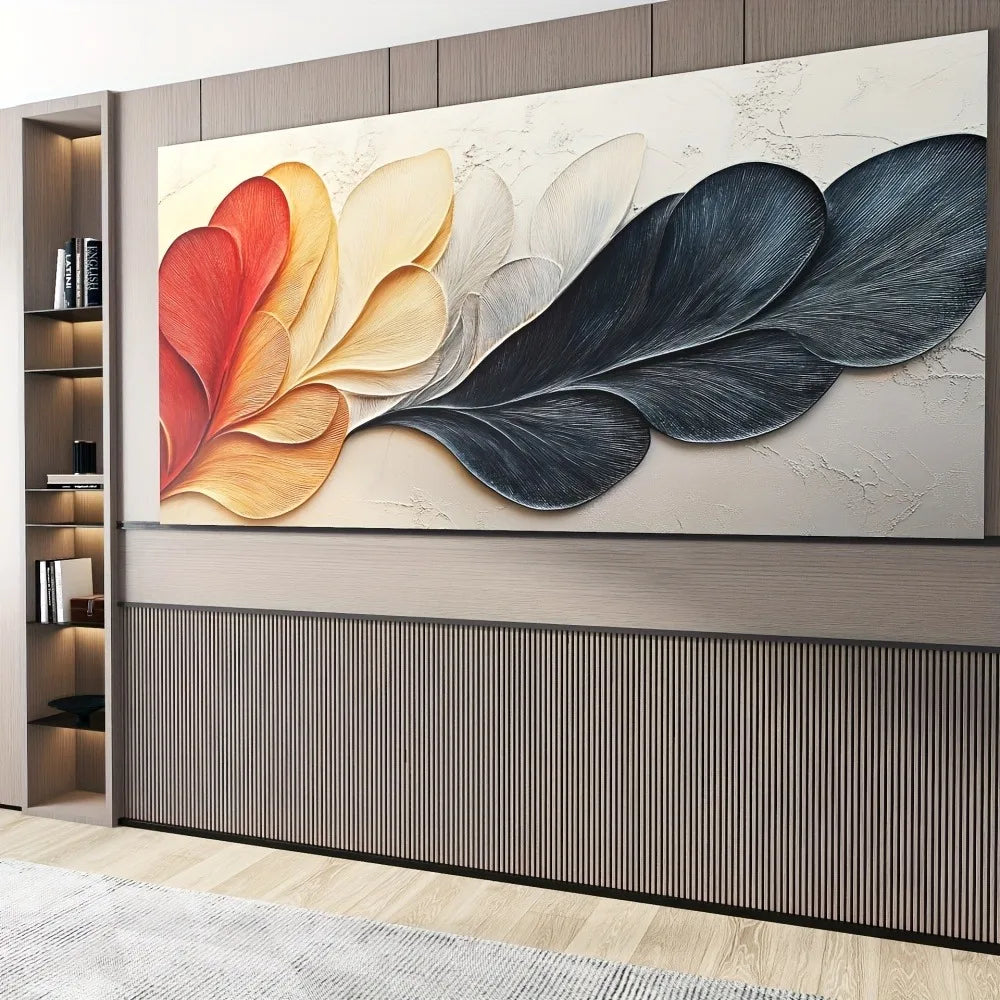 Hign-concerned Abstract Leaf Canvas Art Print For Decor