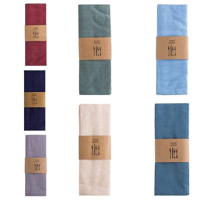Guangdong Cotton Linen Table Napkins Tea Towels Absorbent