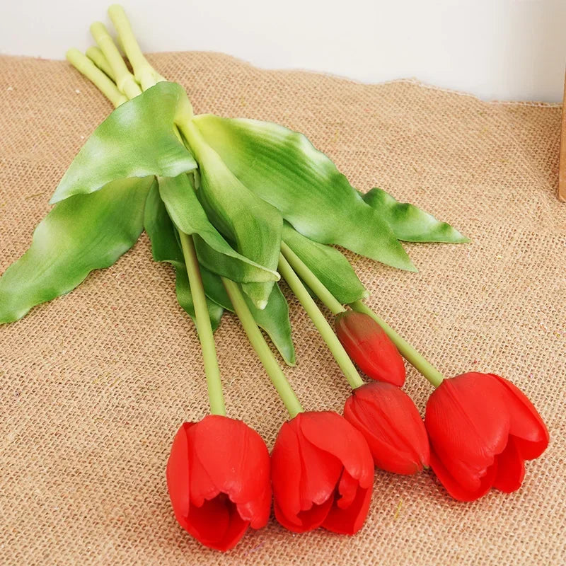 Zhejiang Silicone Real Touch Five Head Tulip Bouquet