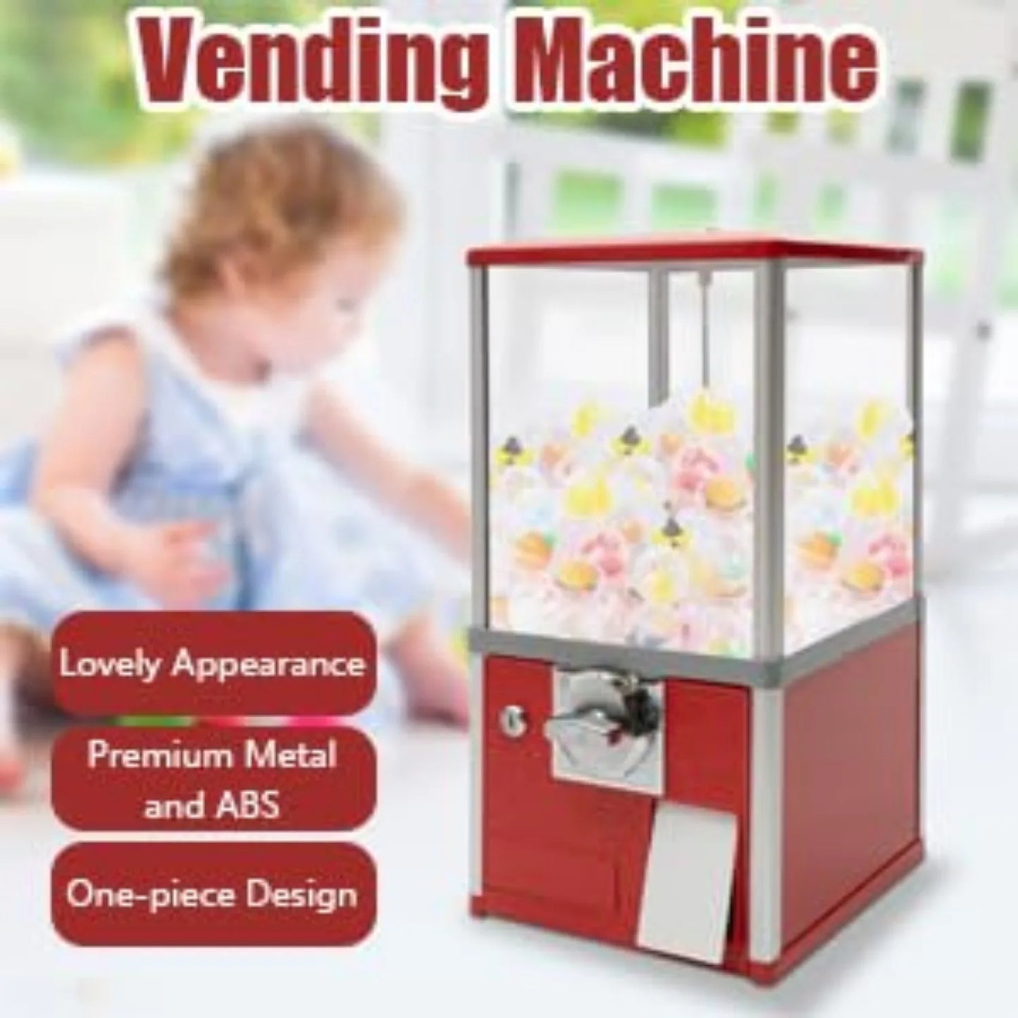 25 Cent Commercial Coin Operated Gumball Candy Dispenser