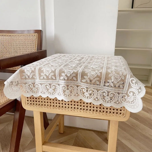 Guangdong Lace Tablecloth Nordic Hollow Rose Pattern