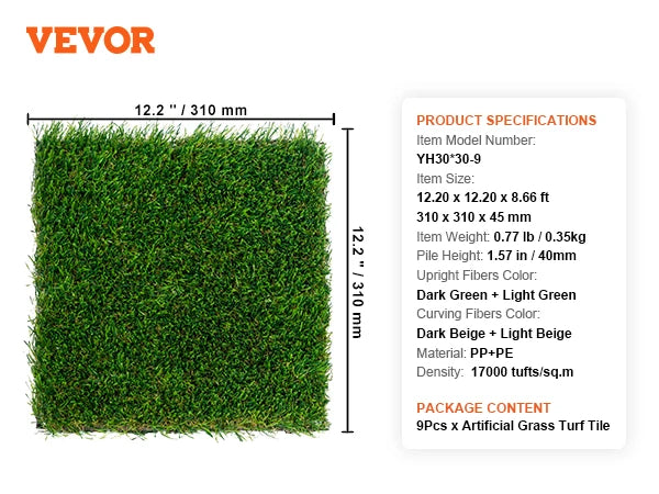 SucceBuy Artificial Grass Rug Turf Door Mat Outdoor Patio