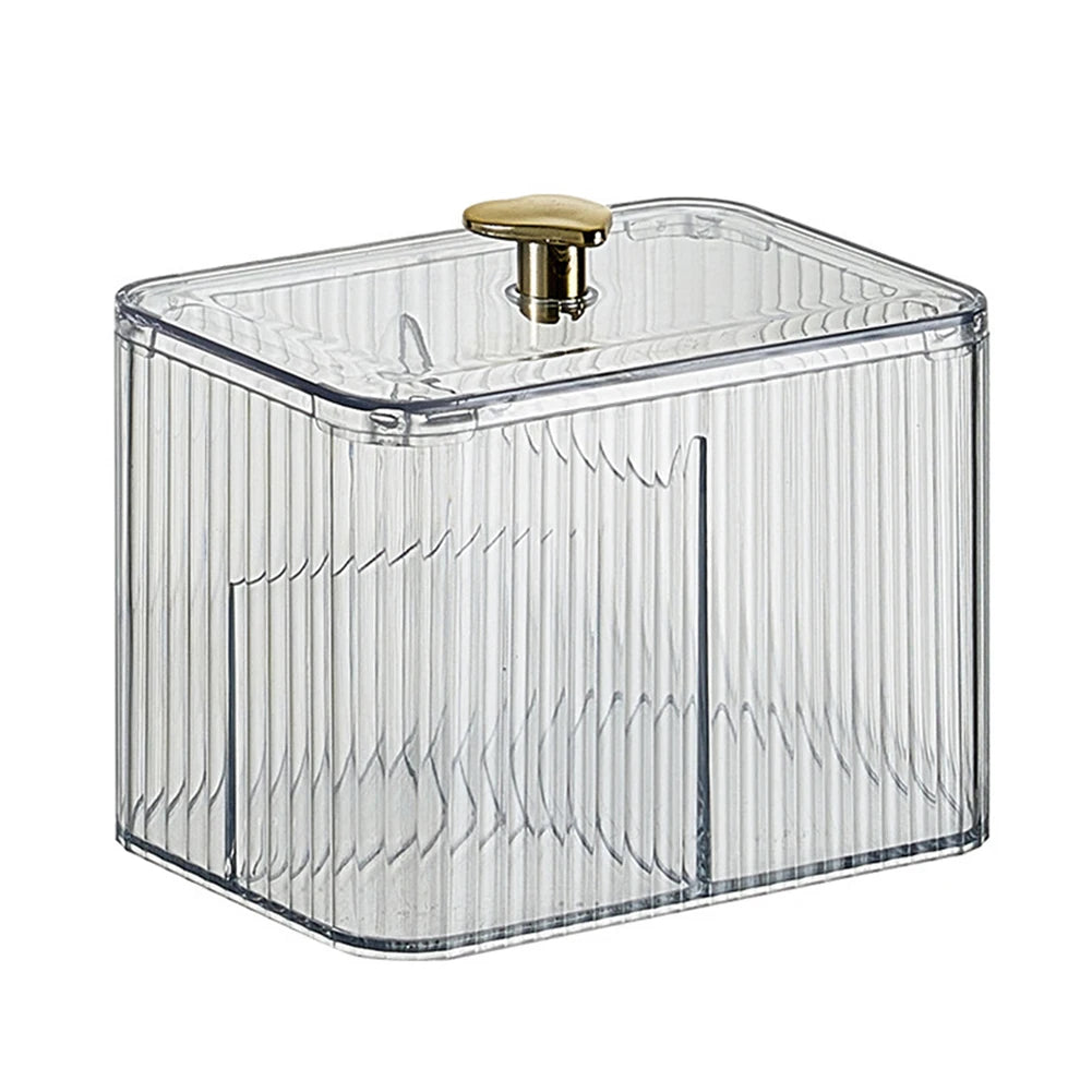 Feature Cotton Swab Storage Box Dustproof Jewelry Organizer