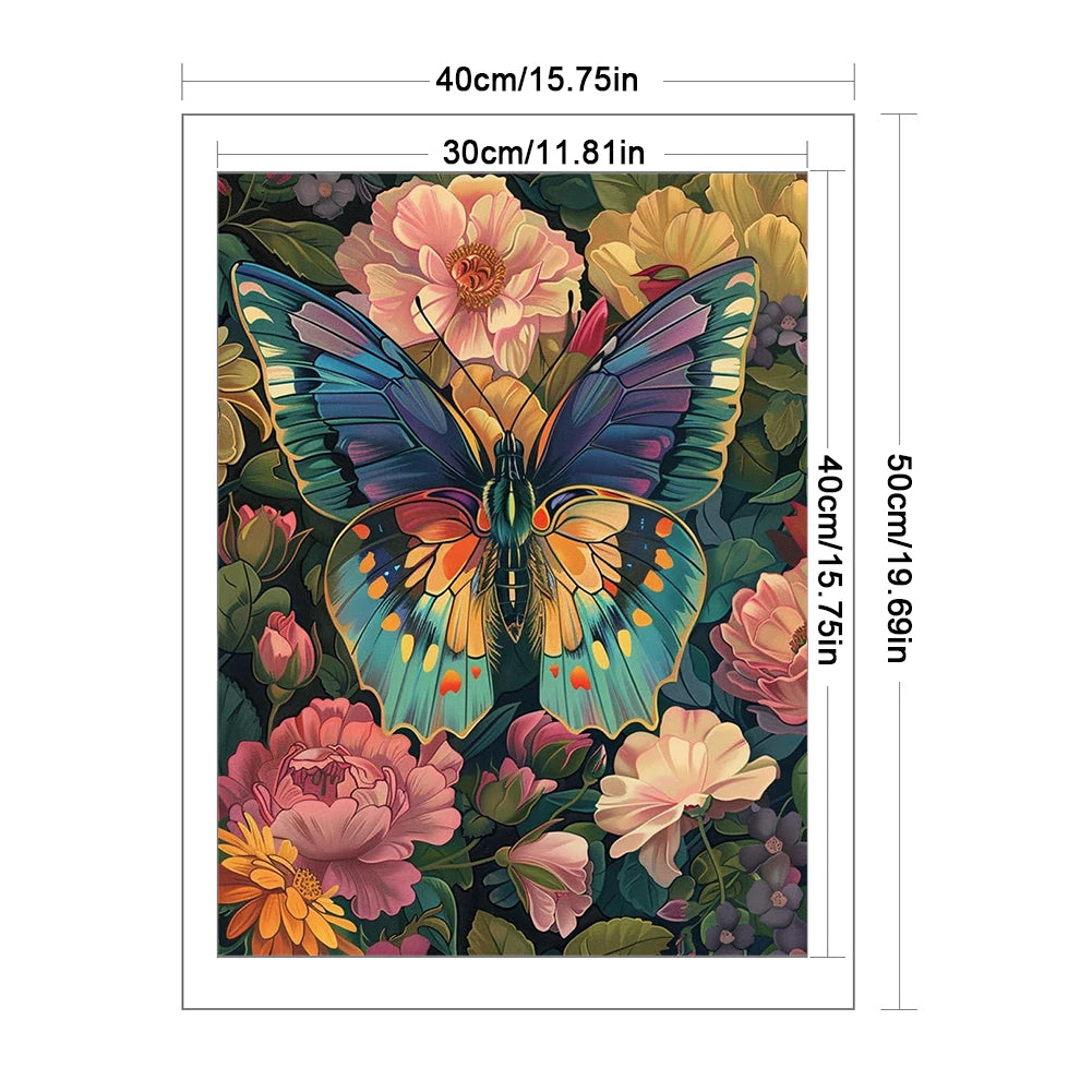 Shunmaii Bead Embroidery Kit Flower Cross Stitch Wall Decor