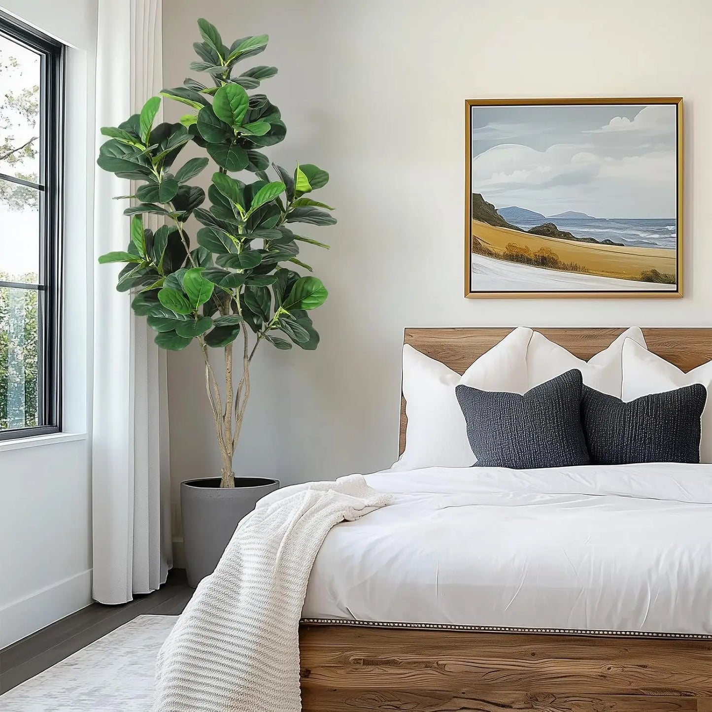 HiMIS Fiddle Leaf Fig Artificial Tree For Home Decor