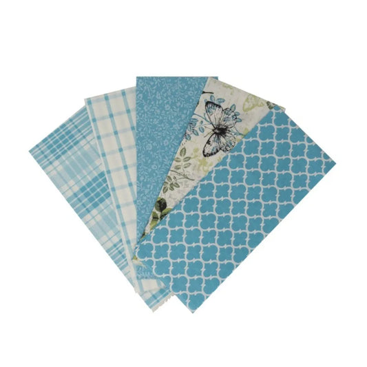 Hignconcerned Riviera 100 Percent Cotton Fabric Bundle 5Pcs