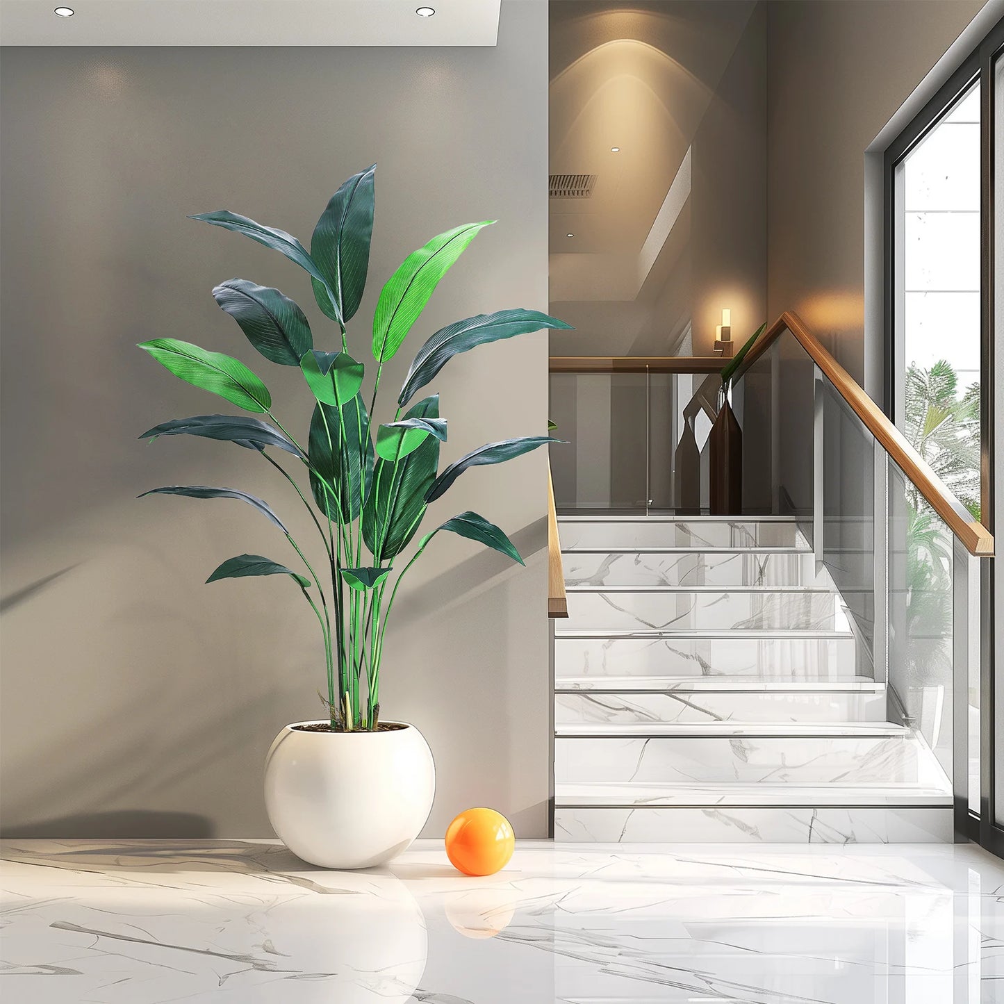 StudysetCN Artificial Bird of Paradise Plant Decor Indoor