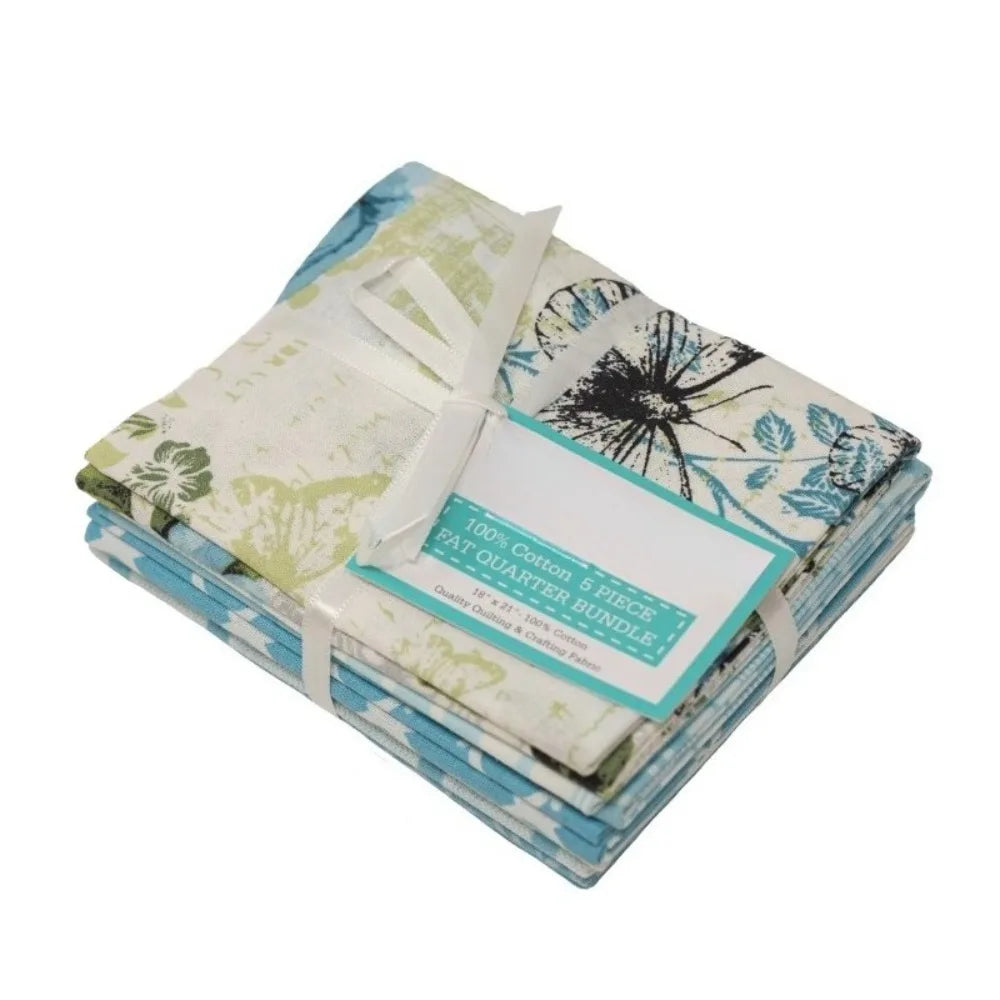 Hignconcerned Riviera 100 Percent Cotton Fabric Bundle 5Pcs