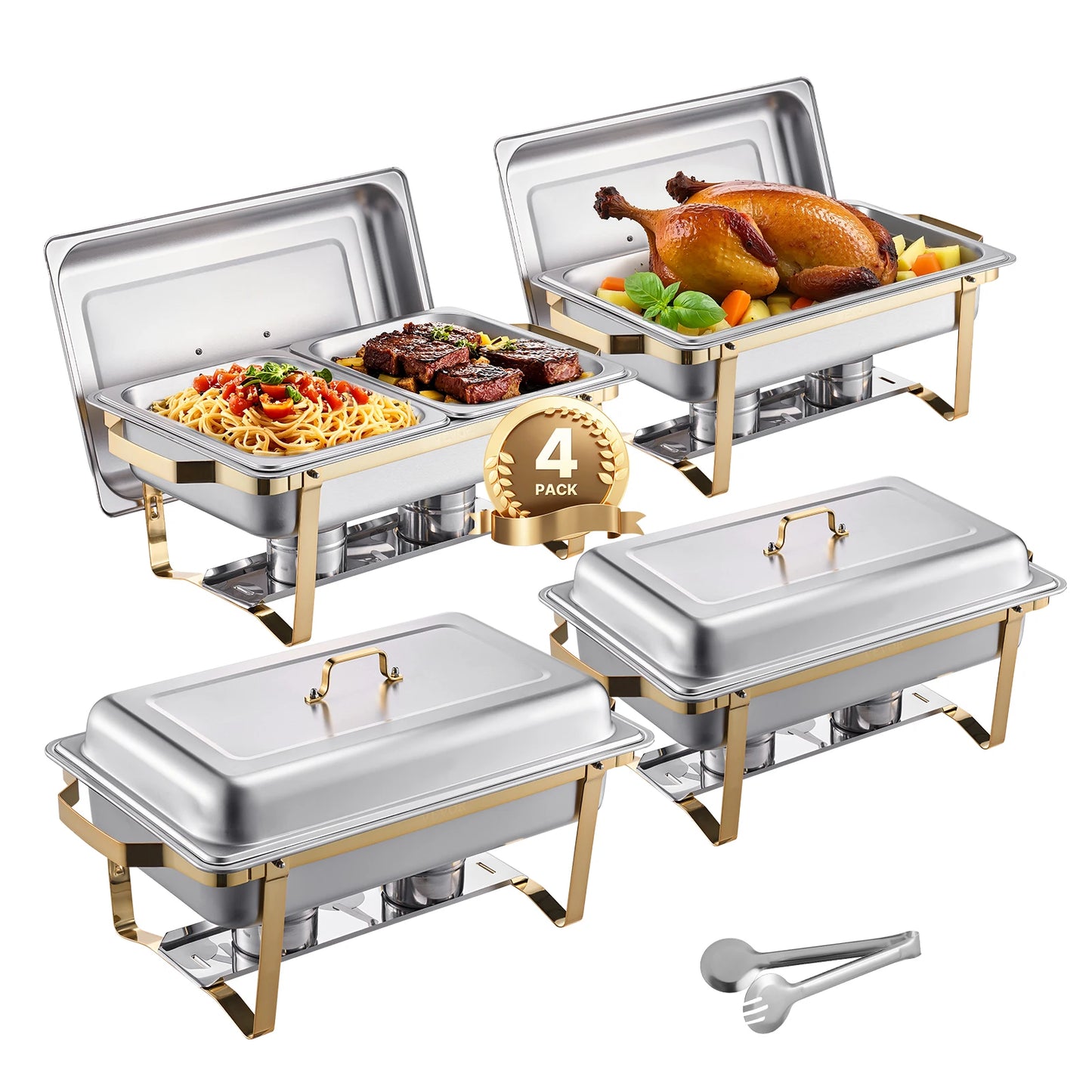 SucceBuy Chafing Dish Buffet Set Stainless Steel Chafer