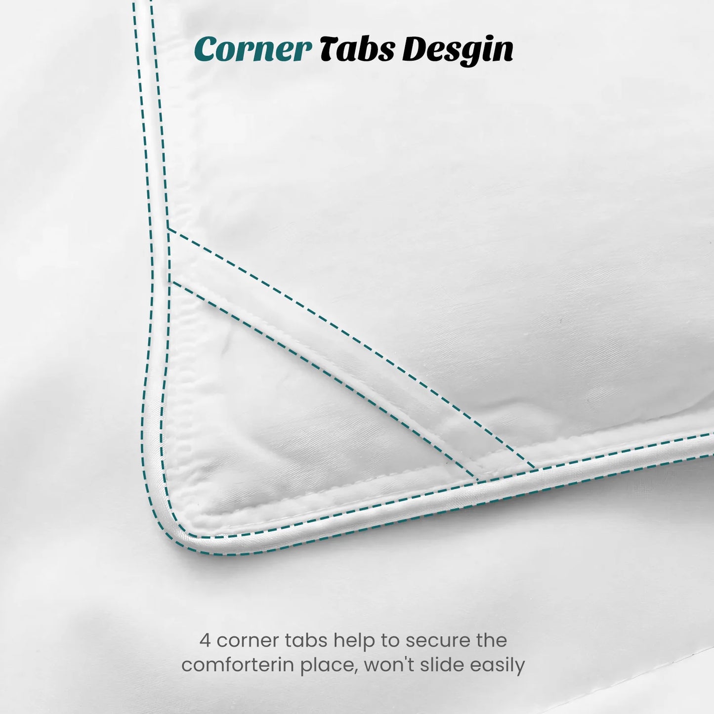 JHK All Season Comforter Duvet Insert With Corner Tabs