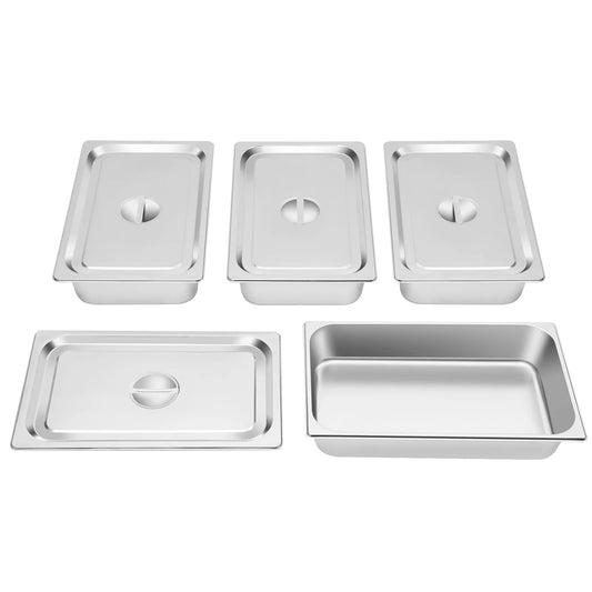 Stainless Steel Table Pans With Lids 4 Pack For Buffet