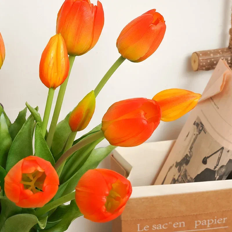 Zhejiang Silicone Real Touch Five Head Tulip Bouquet