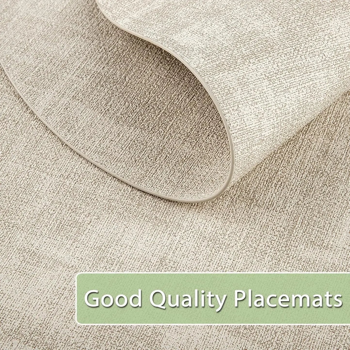 XMSJHign Concerned Placemats Set Of 12 Faux Leather Oval