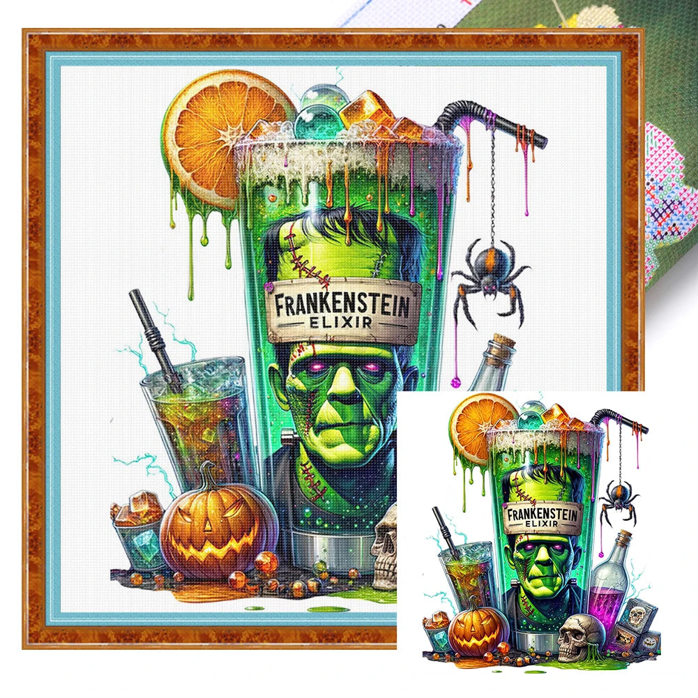 Hignconcerned Halloween Cross Stitch Kit 11CT Embroidery