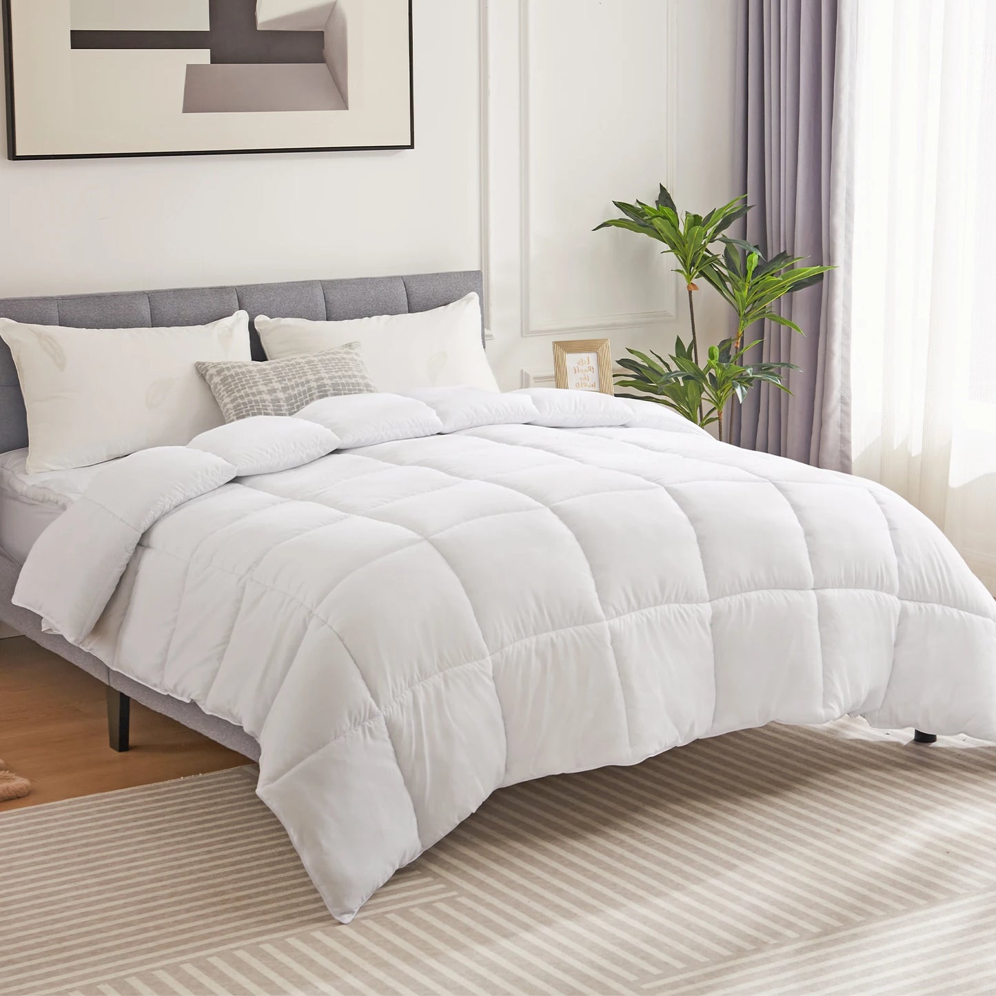 JHK All Season Comforter Duvet Insert With Corner Tabs