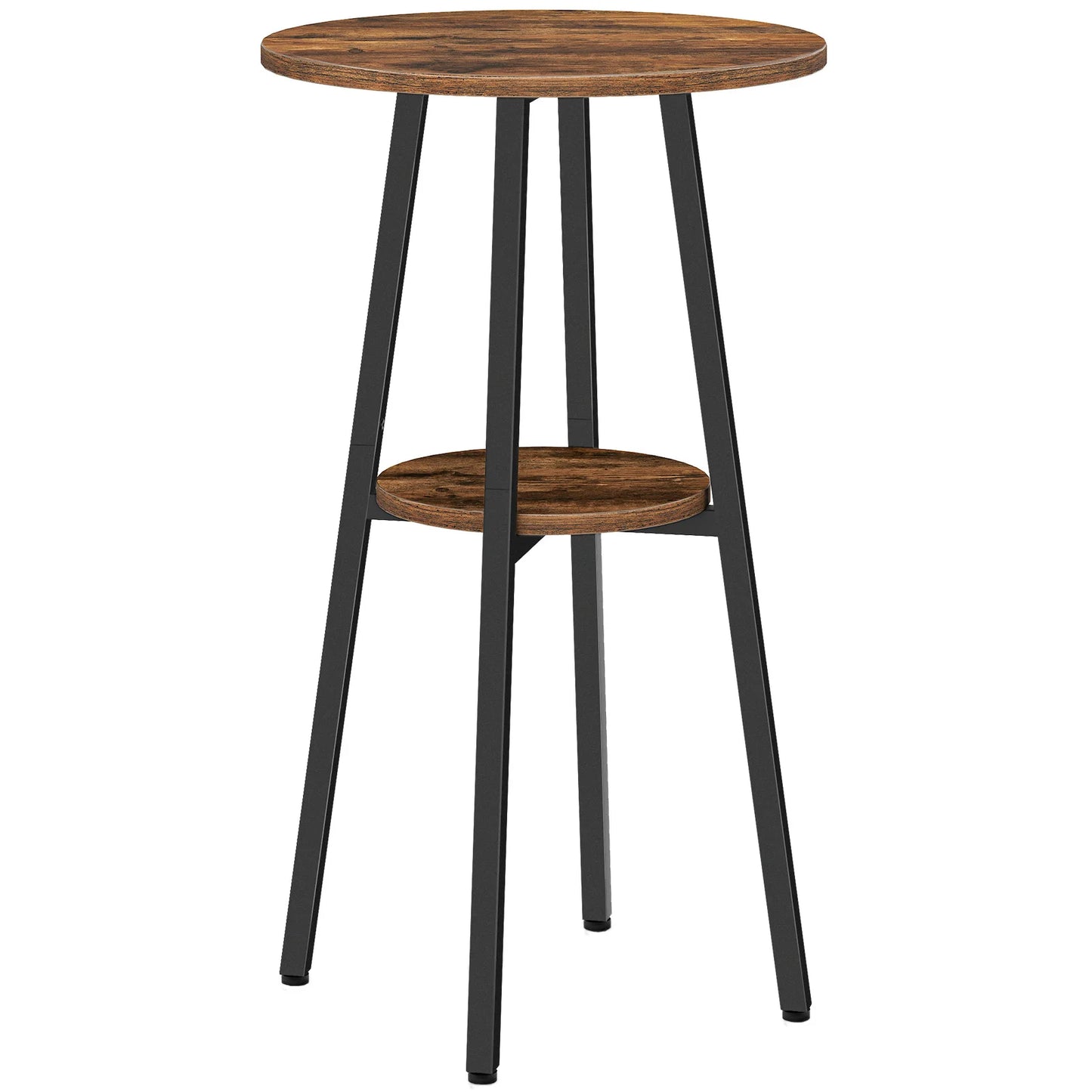 Round Bar Table With Storage Two Tier Bistro Table Premium