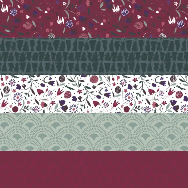 Hign-concerned Wild Hearts Fat Quarter Bundle 5 Designs