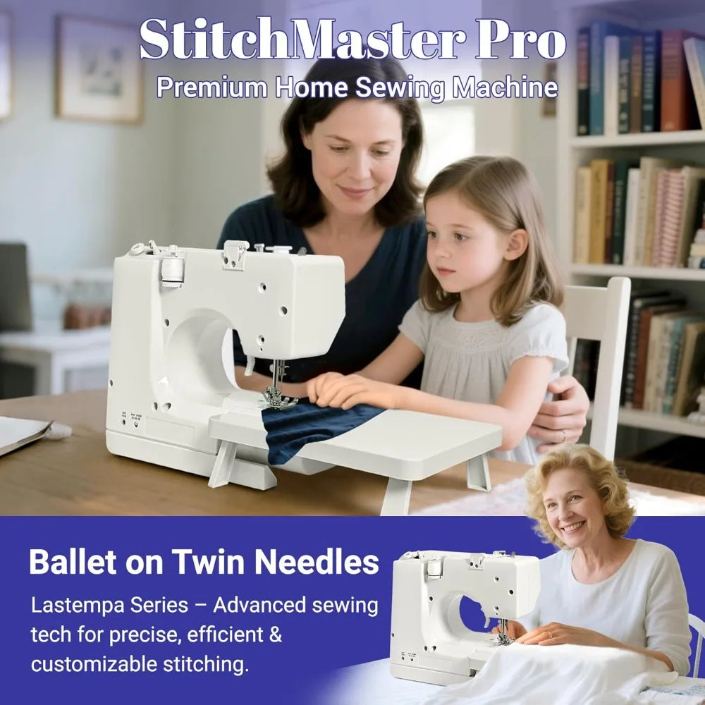 StitchMaster Pro Sewing Machine Twin Needle 14 Stitches