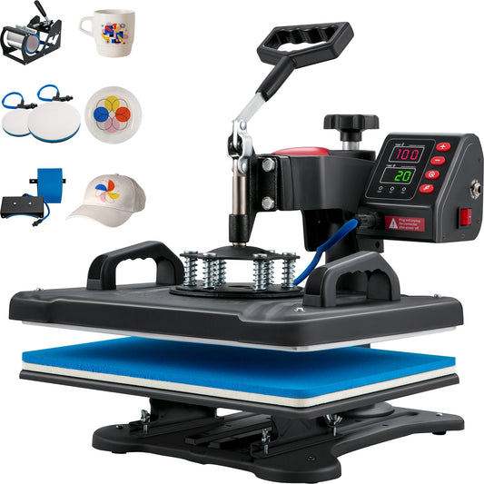 SucceBuy 5-in-1 Heat Press Machine with Digital Temperature Control