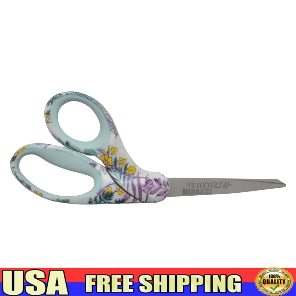 DUTRIEUX Titanium Bent Handle Floral Sewing Scissors Home