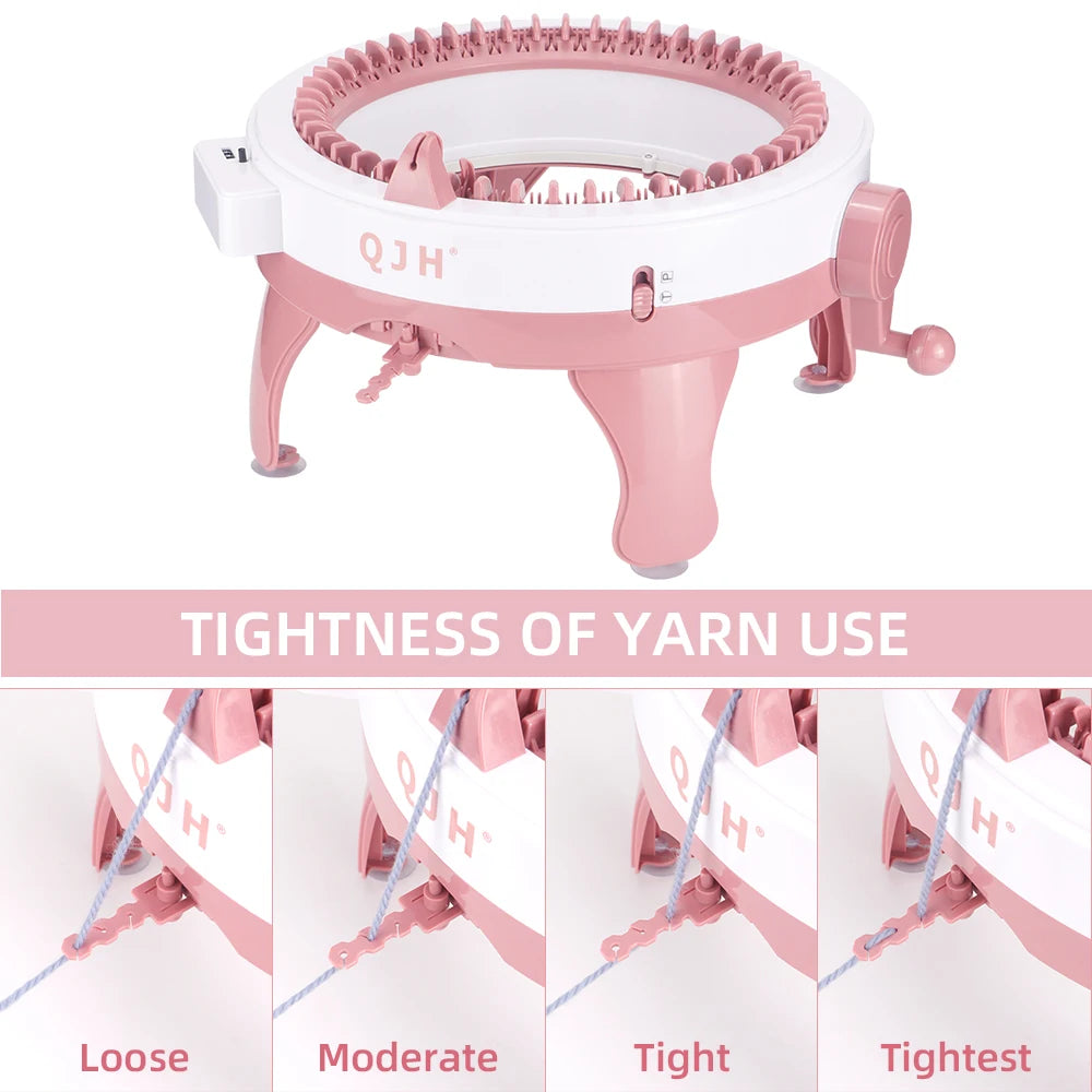 QJH 48 Needle Knitting Machine Kit Portable Weaving Loom