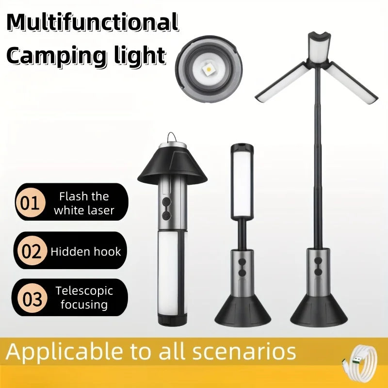 ShinLuxe Retractable Camping Light USB Rechargeable Lamp