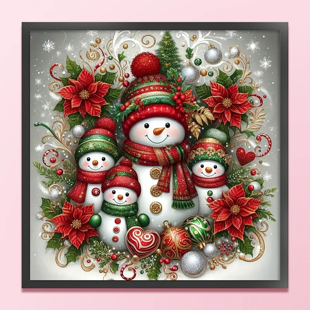 Hignconcerned Snowman Cross Stitch Kit 14CT Embroidery Set