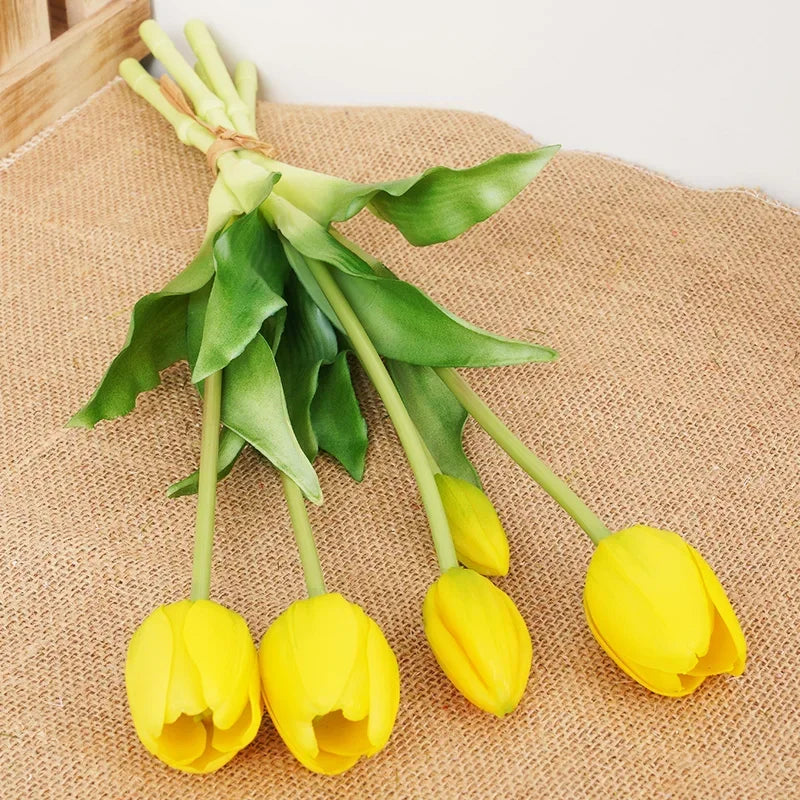 Zhejiang Silicone Real Touch Five Head Tulip Bouquet