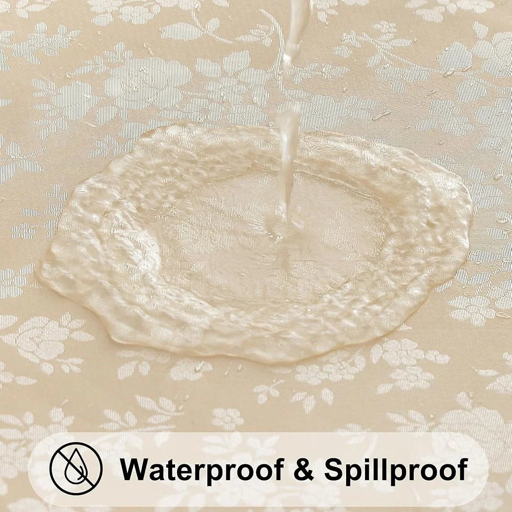 Fujian Craft of Weaving Waterproof Floral Vinyl Tablecloth