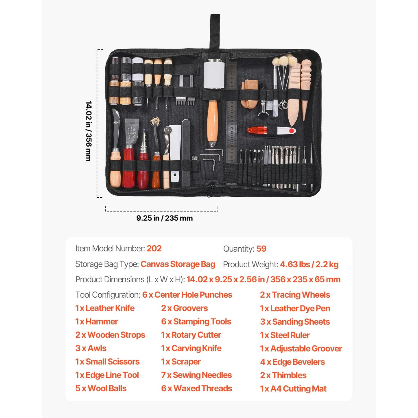 SucceBuy Leather Working Tools Kit Craft Storage Etching