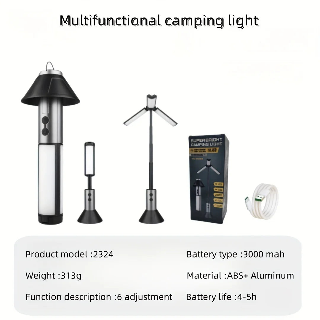 ShinLuxe Retractable Camping Light USB Rechargeable Lamp