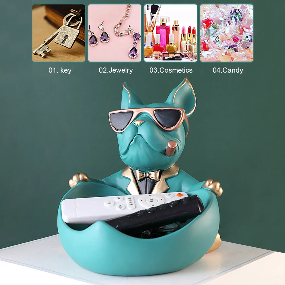 Breez Retail Therapy Bulldog Art Figurines Resin Sculpture