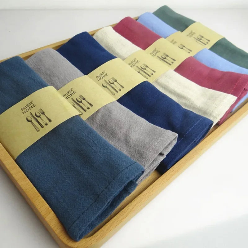 Guangdong Cotton Linen Table Napkins Tea Towels Absorbent