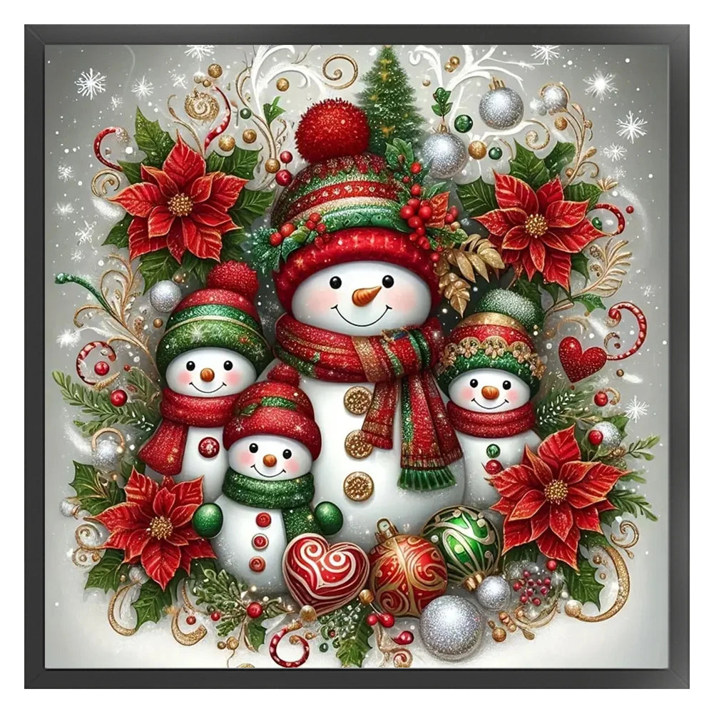 Hignconcerned Snowman Cross Stitch Kit 14CT Embroidery Set