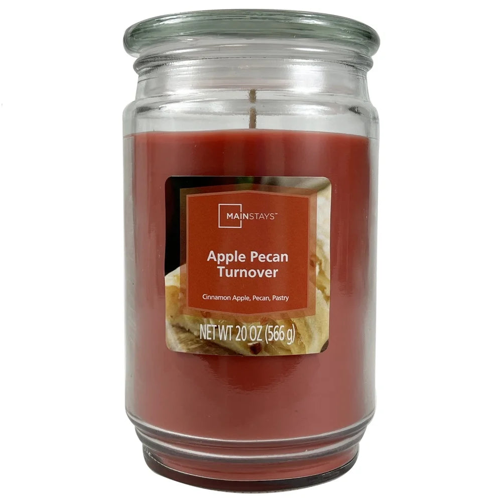 XMSJ Apple Pecan Scented Candle Glass Jar Warm Spiced Aroma