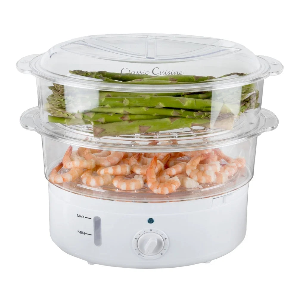 XMSJ 2 Tier Electric Steamer Rice Cooker With Timer