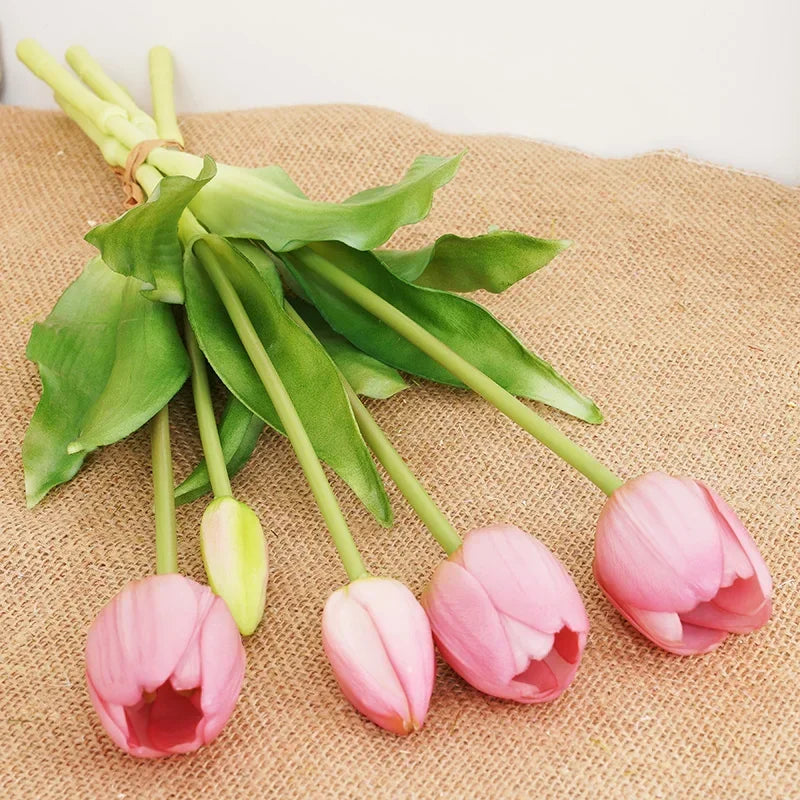 Zhejiang Silicone Real Touch Five Head Tulip Bouquet